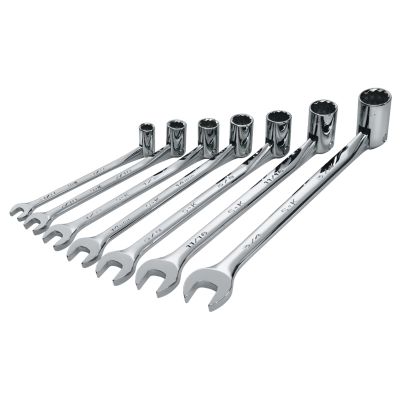 WRENCH SET COMBINATION FLEX 7PC 12 PT SAE HI POL