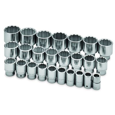 25 pc. 3/4" Drive 12-Point Std Fract SAE Socket Set