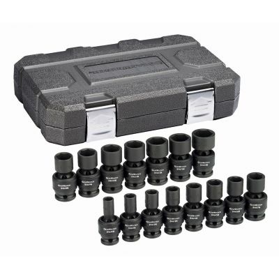 15-Piece 1/2" Drive 6 Point Metric Universal Impact Socket Set