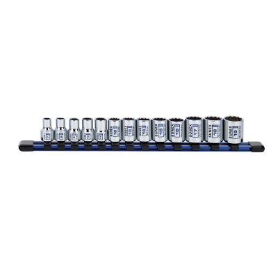 Sunex Tools 13-Piece 3/8 in. Drive Standard Socket Set, Metric 12-Point Rail