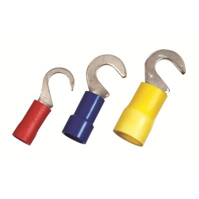 16-14 #10 Blue Vinyl Hook Terminal 6 Pcs