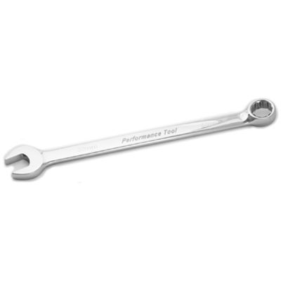 Long Chrome Combination Wrench, 22mm, with 12 Point Box End, Fully Polished, 12-9/16" Long
