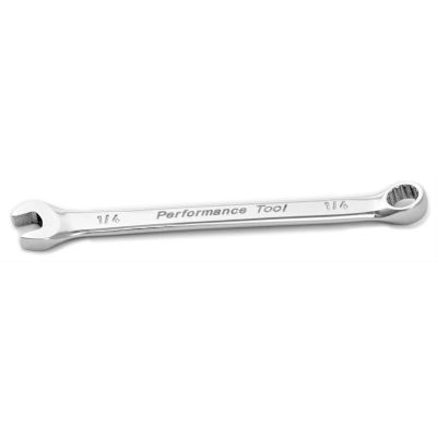 Chrome Combination Wrench, 1/4", with 12 Point Box End, Fully Polished, 3-7/8" Long