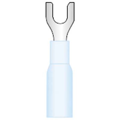 #10 Terminal Spade Blue Insulated Vinyl (16-14) (100/Bag)