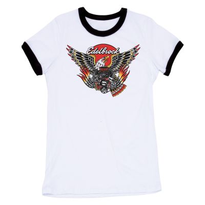 Edelbrock Crate Eagle Ringer Womens T-Shirt, XL
