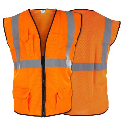 Class-2 Orange Surveyors Vest, XL