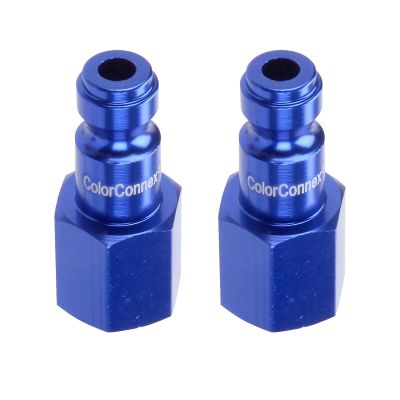 ColorConnex Plug, Type C, 1/4" FNPT, 1/4" Body, Blue, 2-Pack