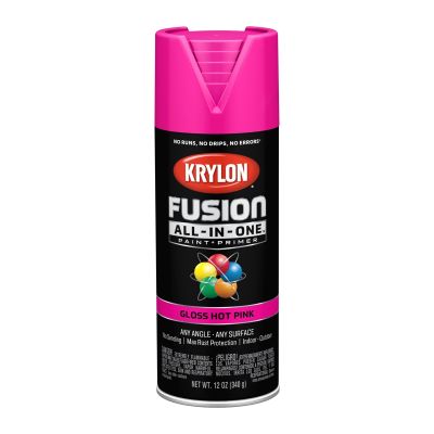 Krylon Fusion All-In-One Paint + Primer, Gloss Hot Pink