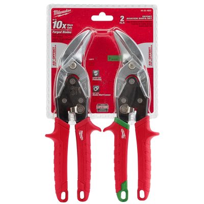 Milwaukee 2-Piece Offset Aviation Forged Blade Snip L/R Set