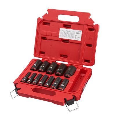 12PCSHOCKWAVE Impact Duty? 3/8" Drive SAE Deep 6 Point Socket Set
