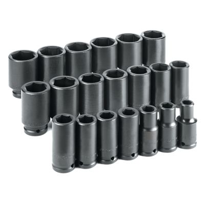20 Piece 3/4" Drive 6 Point SAE Deep Impact Socket Set