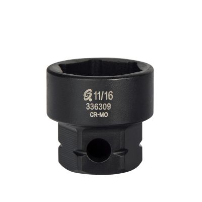 Sunex Tools 3/8 in. Drive 6-Point Low Profile Impact Socket w/ Hex Shank, 11/16 in.