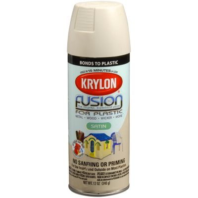 Krylon Fusion for Plastic; Satin Almond; 12 oz. Aerosol