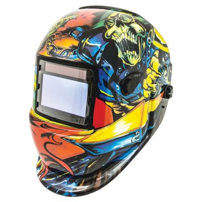 Titan Solar Powered Auto Dark Welding Helmet - Forge Skull