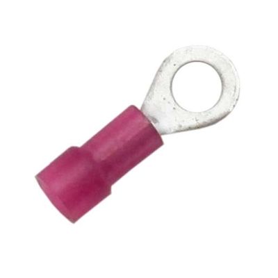 #8 Ring Terminal Red Nylon (22-18) (100/Bag)