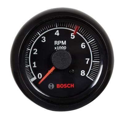 2-5/8" Tachometer, Black/Black