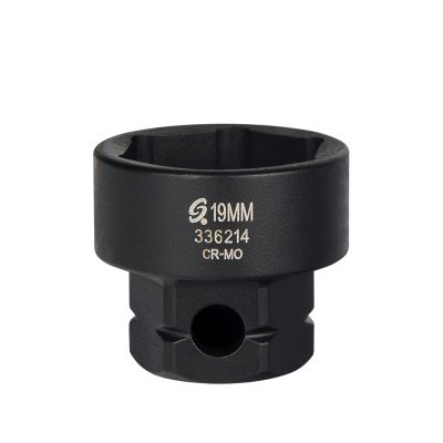 Sunex Tools 3/8 in. Drive 6-Point Low Profile Impact Socket w/ Hex Shank, 19 mm