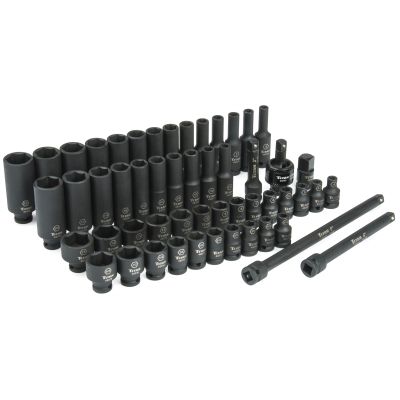 Titan 53-Piece 1/4 in. Drive SAE and Metric Impact Socket Set