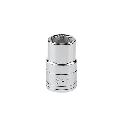 9mm 1/2" Drive 6-Point Metric Std Chrome Socket