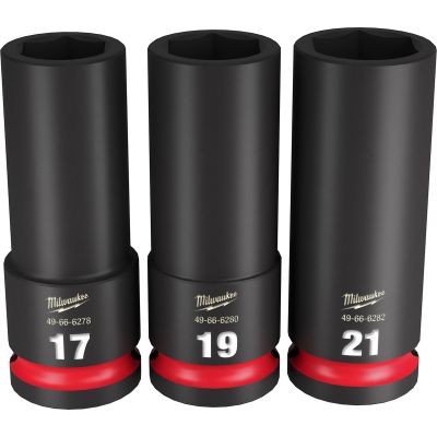 3PC SHOCKWAVE Impact Duty? 1/2" Drive Metric Deep 6 Point Socket Set