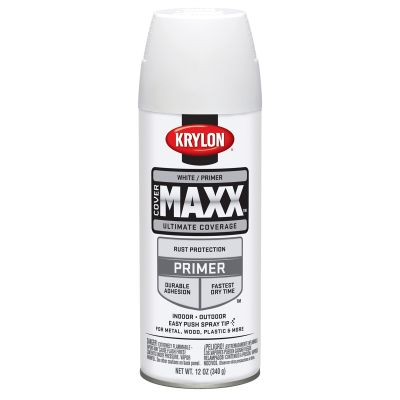 Krylon Covermaxx Primer; White Primer; 12 oz. Aerosol