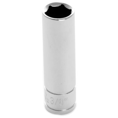 Chrome Socket, 1/4" Drive, 3/8", 6 Point, Deep