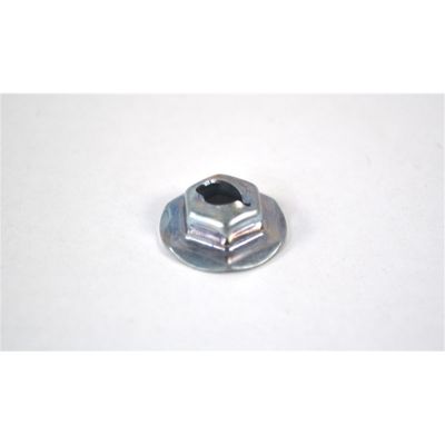 Thread Cutting Zinc Finish Nut 3/16" Stud Size, 3/8" Hex Size, 5/8" Flange Size (25/Bag)