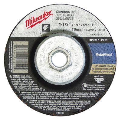 4-1/2" x 1/8" x 5/8-11" Grinding Wheel (Type 27)