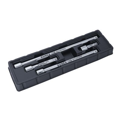 Sunex Tools 4-Piece 1/2 in. Drive Standard Chrome Extension Bar Set