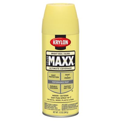 Krylon Covermaxx Paint+Primer; Gloss Bright Idea; 12 oz. Aerosol