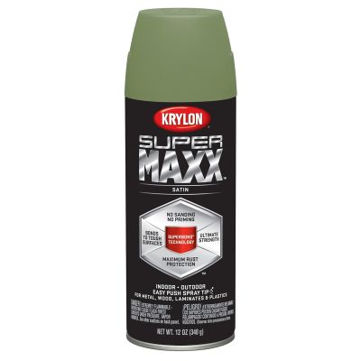 Krylon Supermaxx Paint+Primer; Satin Fern; 12 oz. Aerosol