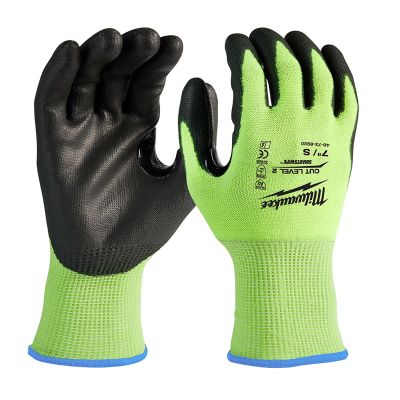 Milwaukee Hi-Vis Cut Level-2 Poly Dipped, Size S