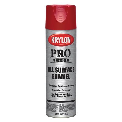 Krylon Professional All-Surface Enamel Paint; Red; 15 oz. Aerosol