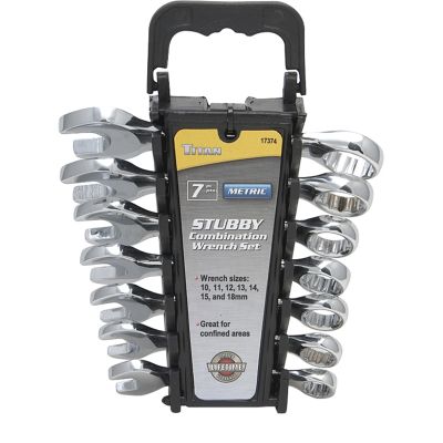 7-PC METRIC STUBBY COMBINATION WRENC