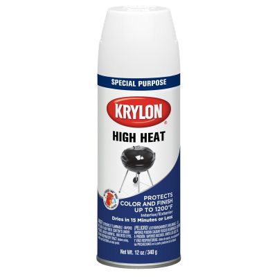Krylon High Heat Enamel; White; 12 oz. Aerosol