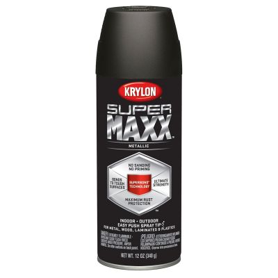 Krylon Supermaxx Paint+Primer; Metallic Oil Rubbed Bronze; 12 oz. Aerosol