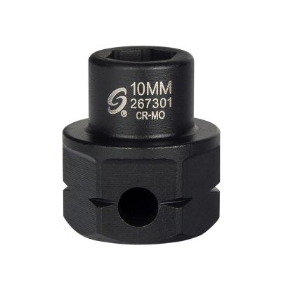 Sunex Tools 1/2 in. Drive 6-Point Low Profile Impact Socket w/ Hex Shank, 10 mm