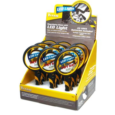 Titan Ttian Lighted 2.2X Magnifying Glass 9-Piece Counter Display