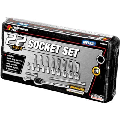 22pc Metric 1/4" Dr. Skt Set