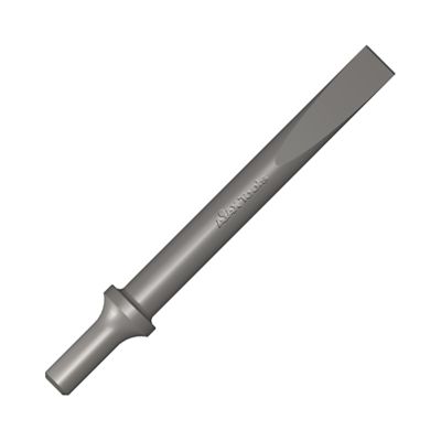 Pneumatic Bit, Flat Chisel, .498 Shank Turn Type, 5/8" Wide Blade, Length 12"