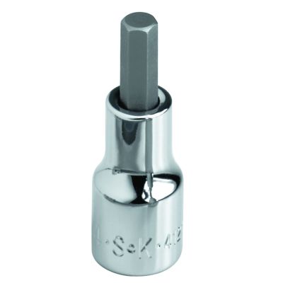 7/64" 1/4" Drive Hex Chrome Bit Socket