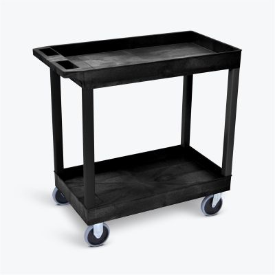 Luxor Multipurpose Two Shelf Utility Cart w/ 500 lb. Weight Capacity
