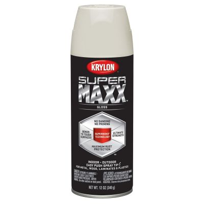 Krylon Supermaxx Paint+Primer; Gloss Almond; 12 oz. Aerosol