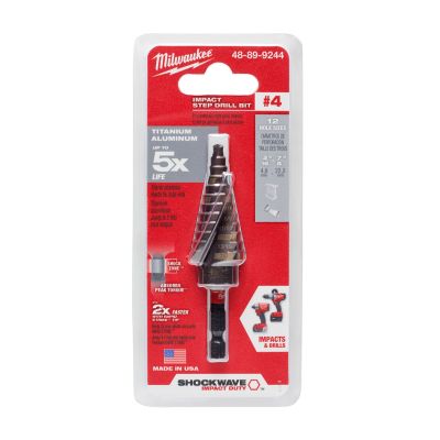Milwaukee 3/16 in. - 7/8 in. SHOCKWAVE Impact Step Drill Bit, #4
