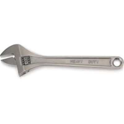 Adjustable Wrench, Heavy Duty, 15" Long, Chrome Plated