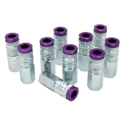 ColorFit V-STYLE High Flow PRO Couplers, FNPT, Purple, 10-Pack