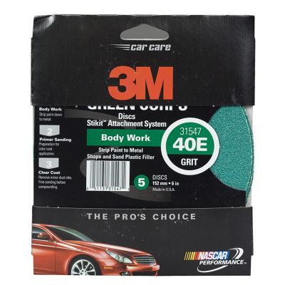 6" 3M Stikit Green Corps Disc - 5 Discs per Pack