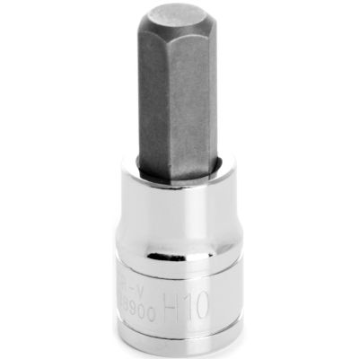 Chrome Hex Bit Socket, 3/8" Drive, 10mm Hex Bit