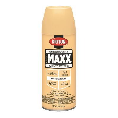 Krylon Covermaxx Paint+Primer; Matte Summer Wheat; 12 oz. Aerosol