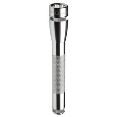 Mini Maglite Holster Package, Silver, 2 AA Batteries, LED Bulb, Black Polypropylene Holster, Blister